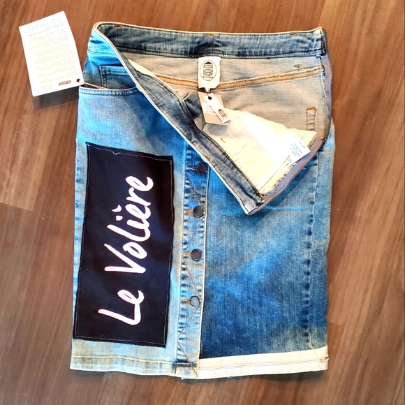 NWT - Le Volière Denim Pencil Skirt - Picture 7 of 16